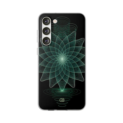 Green Lite Phone Case for Samsung - Cyan Signal Bloom