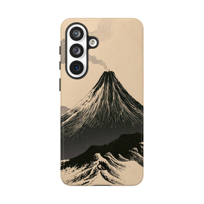 Beige Tough Phone Case for Samsung - Obsidian Ink Summit