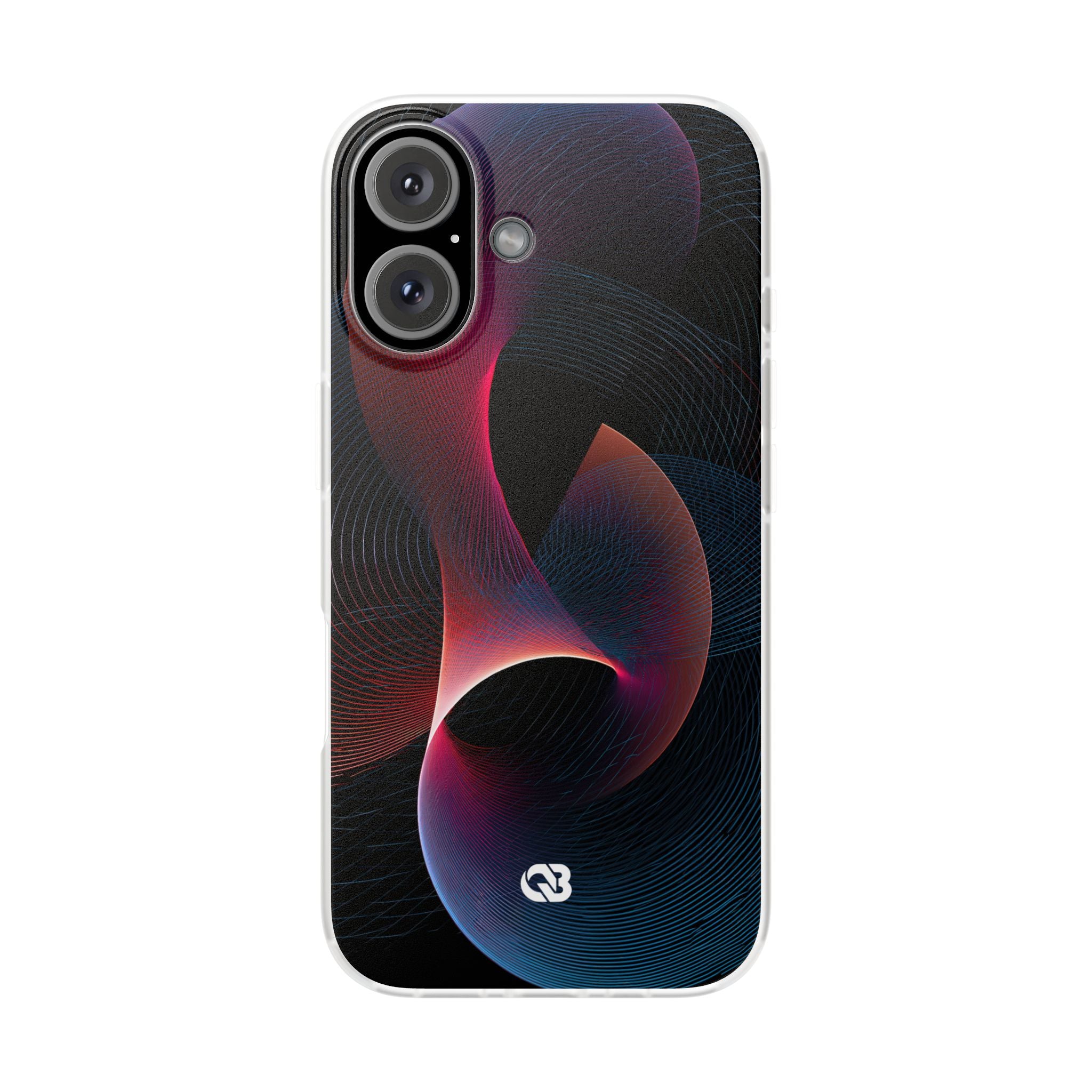 Black Lite Phone Case for iPhone - Cobalt Crimson Flux