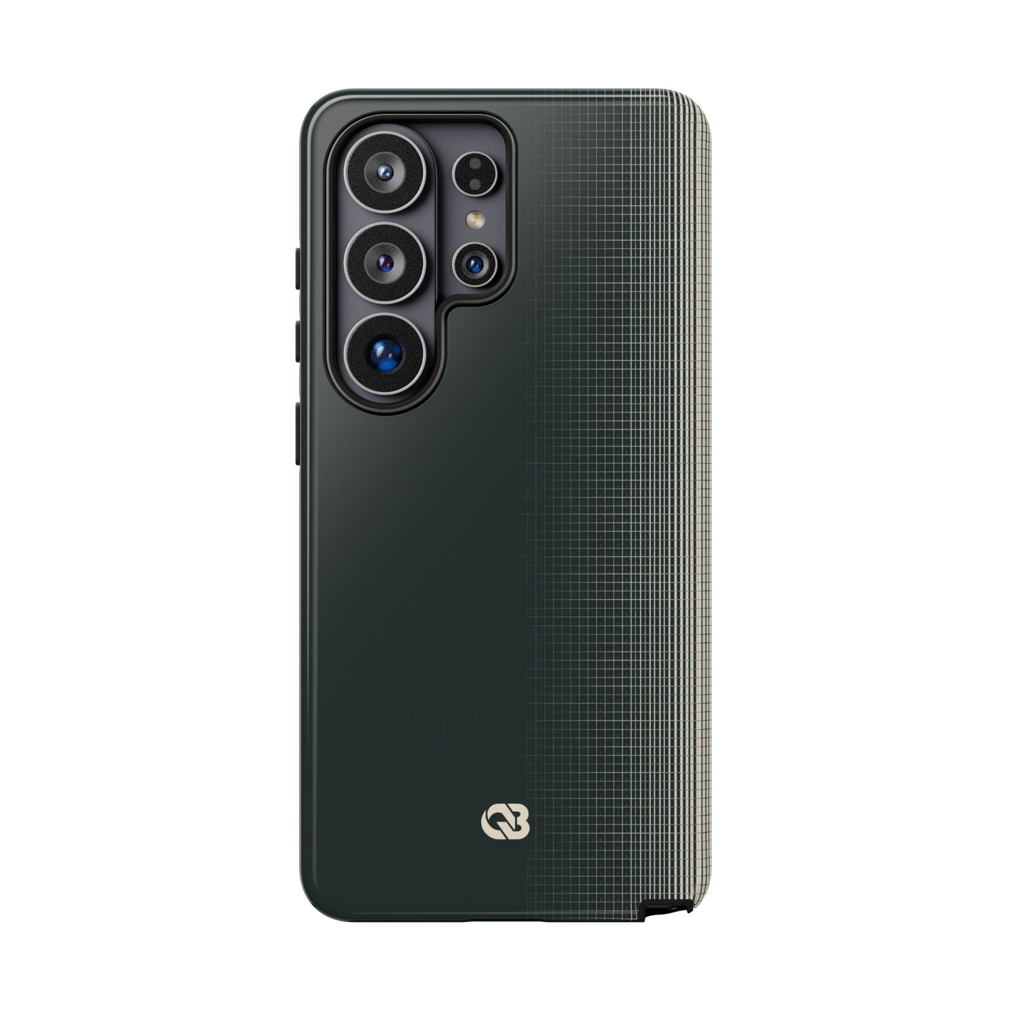 Grey Tough Phone Case for Samsung - Charcoal Tech Grid