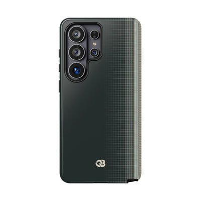Grey Tough Phone Case for Samsung - Charcoal Tech Grid
