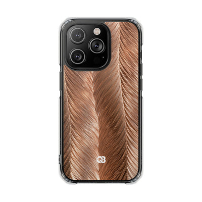 Rose Gold Weave · Clear Impact Magnetic Phone Case for iPhone · Brown