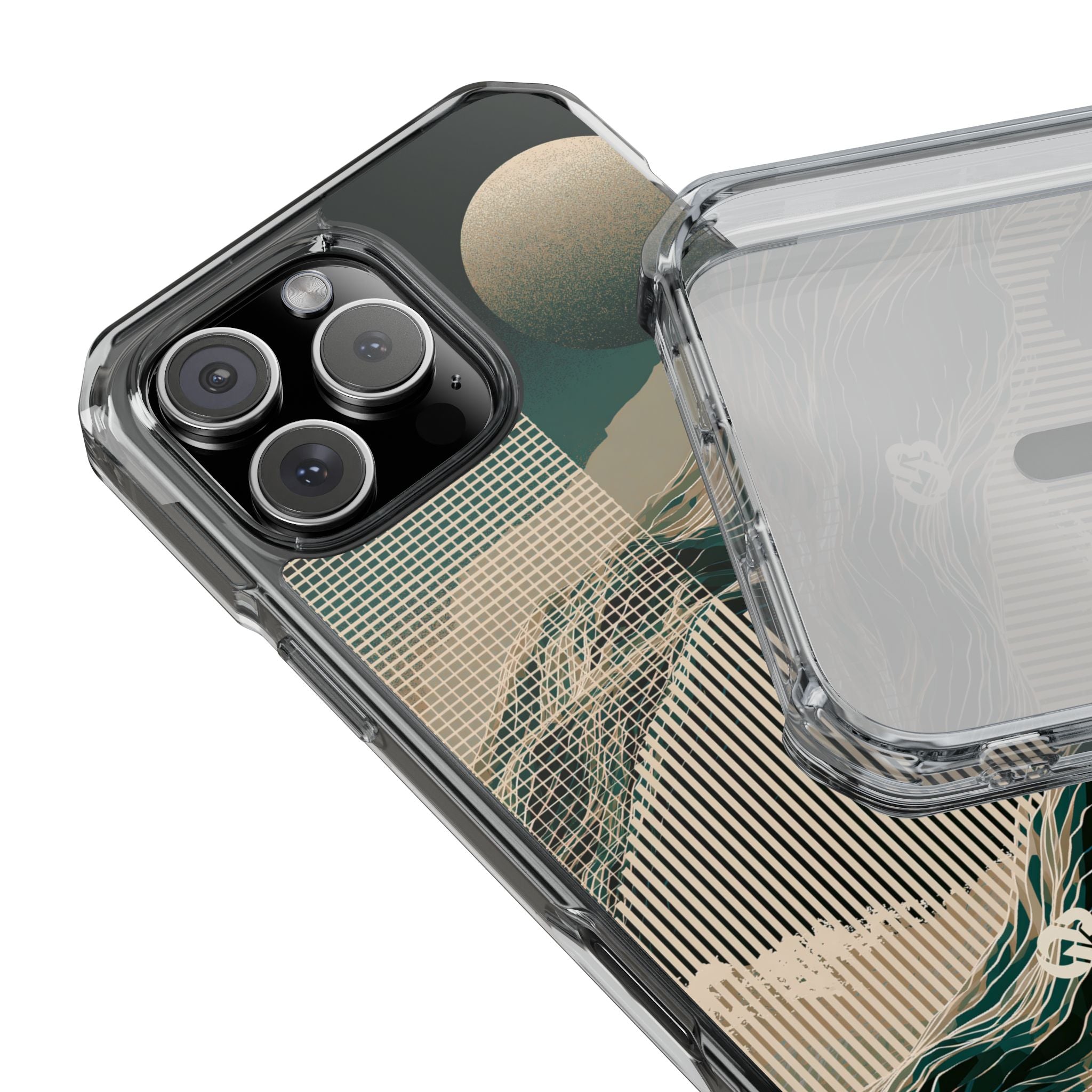 Green Impact MagSafe Phone Case for iPhone - Lunar Moss Topography