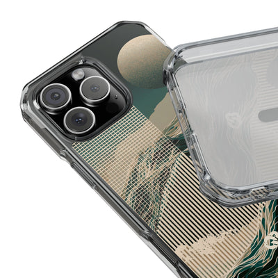 Green Impact MagSafe Phone Case for iPhone - Lunar Moss Topography