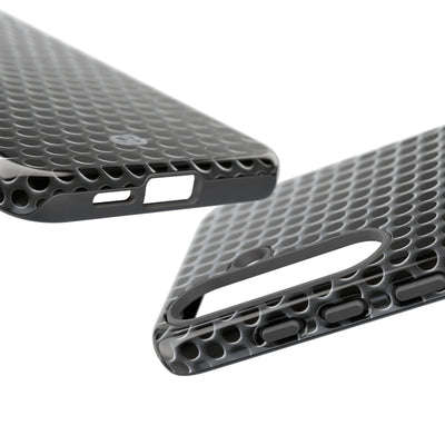 Silver Tough Phone Case for Samsung - Brutalist Steel Mesh