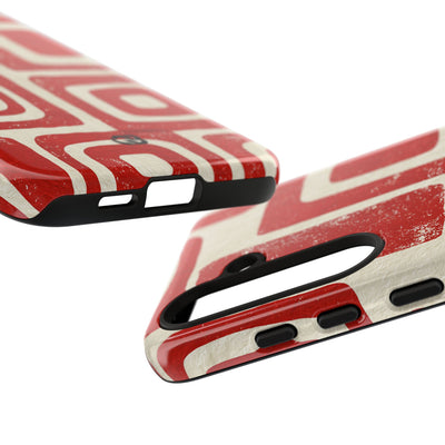 Vermilion Block Motif · Tough Phone Case for Samsung · Red