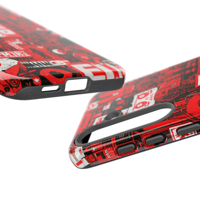 Neo Mecha Collage · Tough Phone Case for Samsung · Red