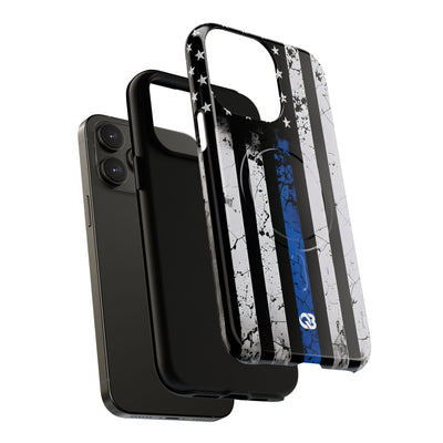 Gritty Cobalt Flag · Tough+ Phone Case for iPhone · Magsafe