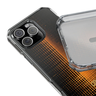 Amber Frequency · Clear Impact Magnetic Phone Case for iPhone · Orange