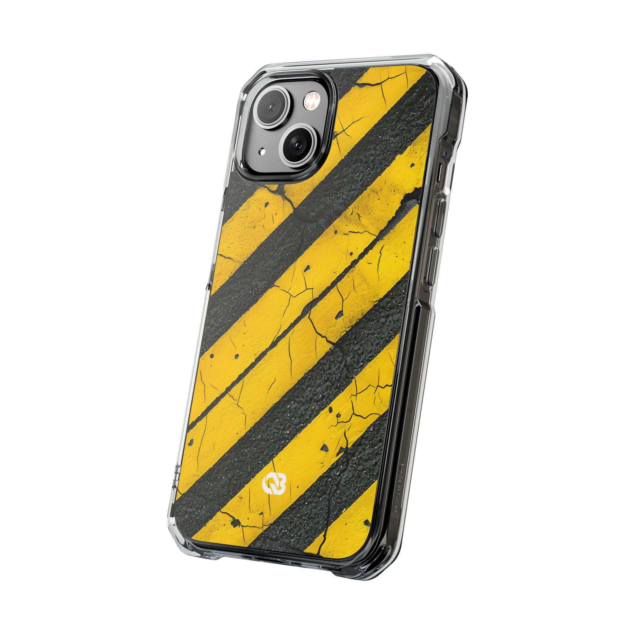 Cracked Hazard Stripes · Impact Telefoncover for iPhone · Magsafe