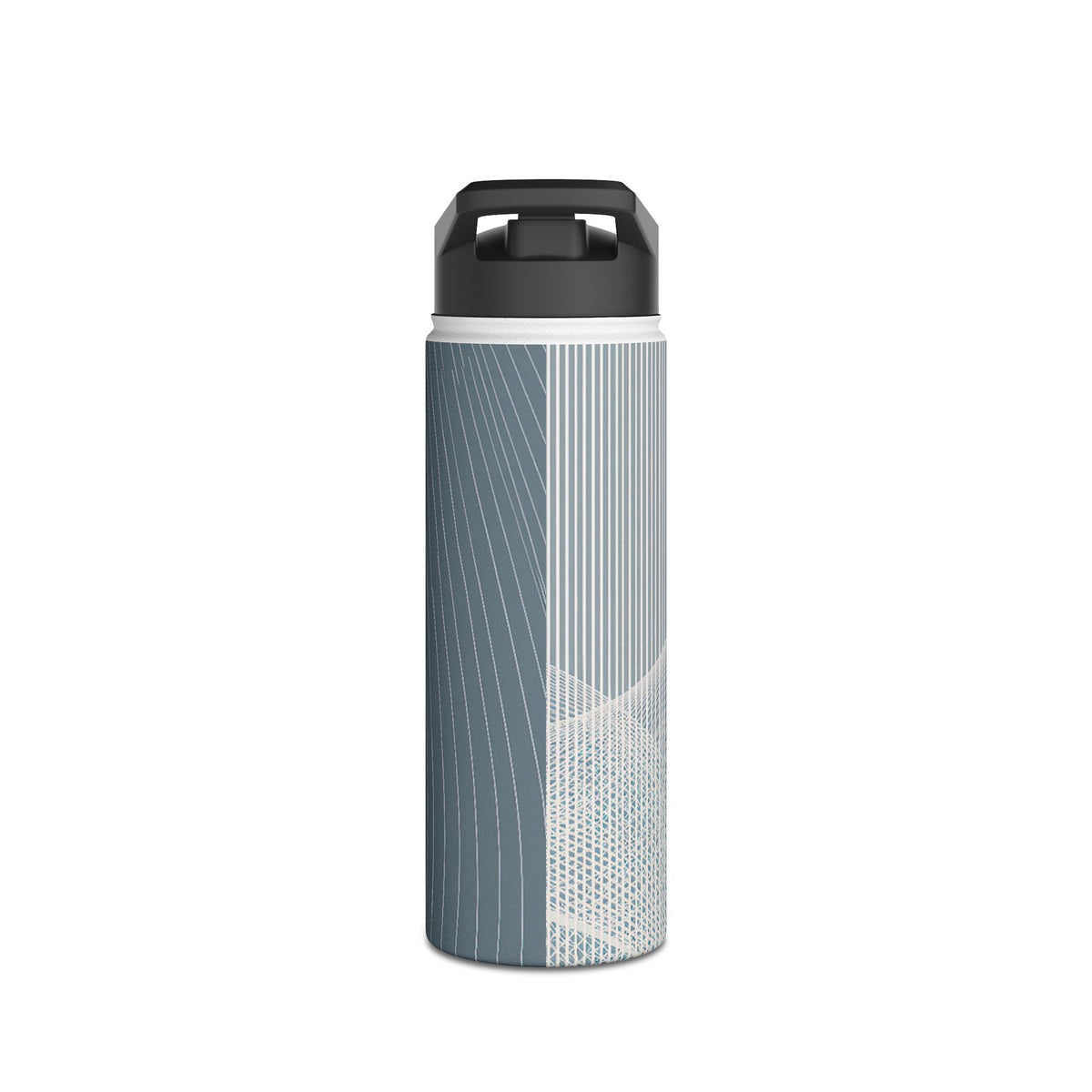 Slate Contour Drift · Insulated Water Bottle · Grey