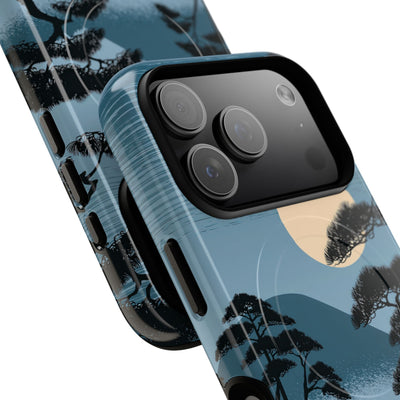Blue Tough 2.0 Magsafe Phone Case for iPhone - Midnight Kyoto Pine