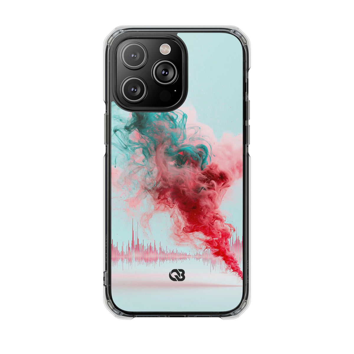 Sonic Bloom · Clear Impact Magnetic Phone Case for iPhone · Red