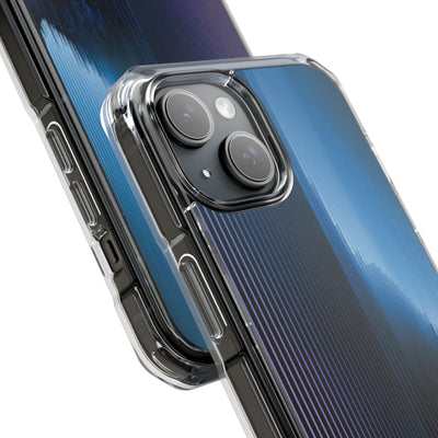 Blue Impact MagSafe Phone Case for iPhone - Indigo Distortion Wave