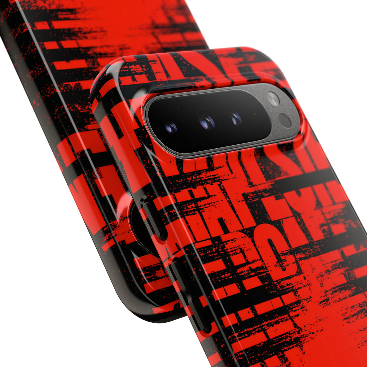 Crimson Redaction · Tough Phone Case for Pixel ·  Black