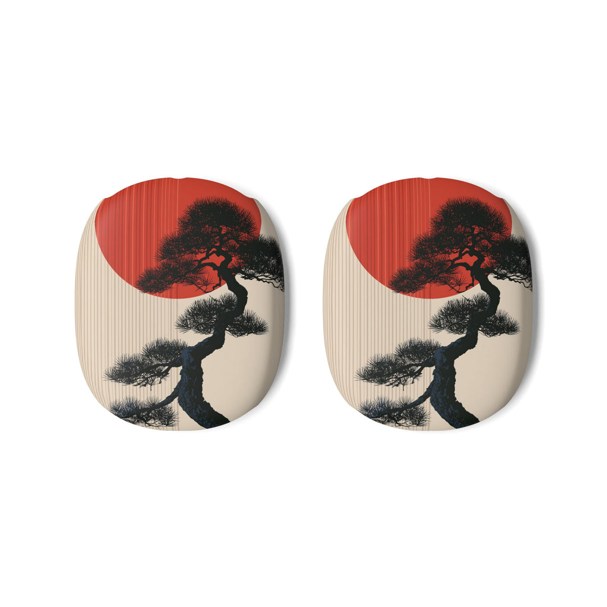 Crimson Sun Bonsai · Hard Case for AirPods Max · Beige