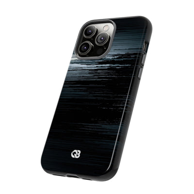 Black Tough Phone Case for iPhone - Frozen Signal Glitch