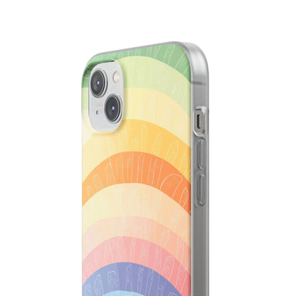 Pastell Regenbogen Bänder iPhone 14 Plus Case - Soft