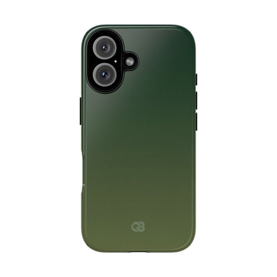 Green Tough Phone Case for iPhone - Shadow Moss Grain