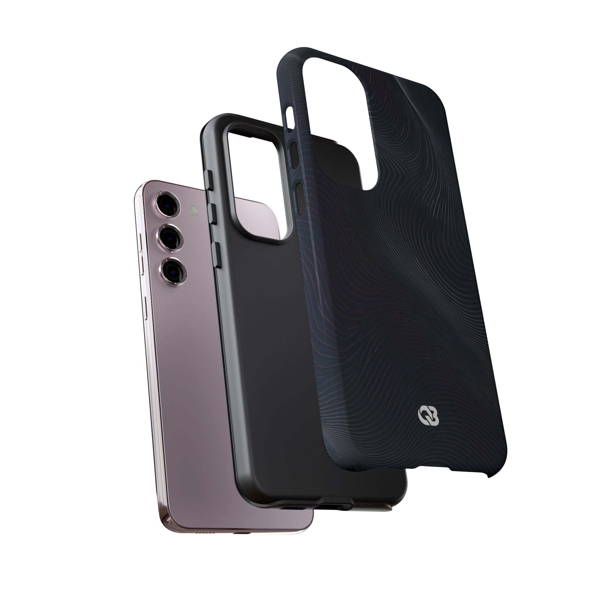 Black Tough Phone Case for Samsung - Obsidian Ridge Flux