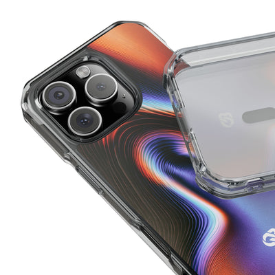 Prismatic Resonance · Clear Impact Magnetic Phone Case for iPhone · Purple