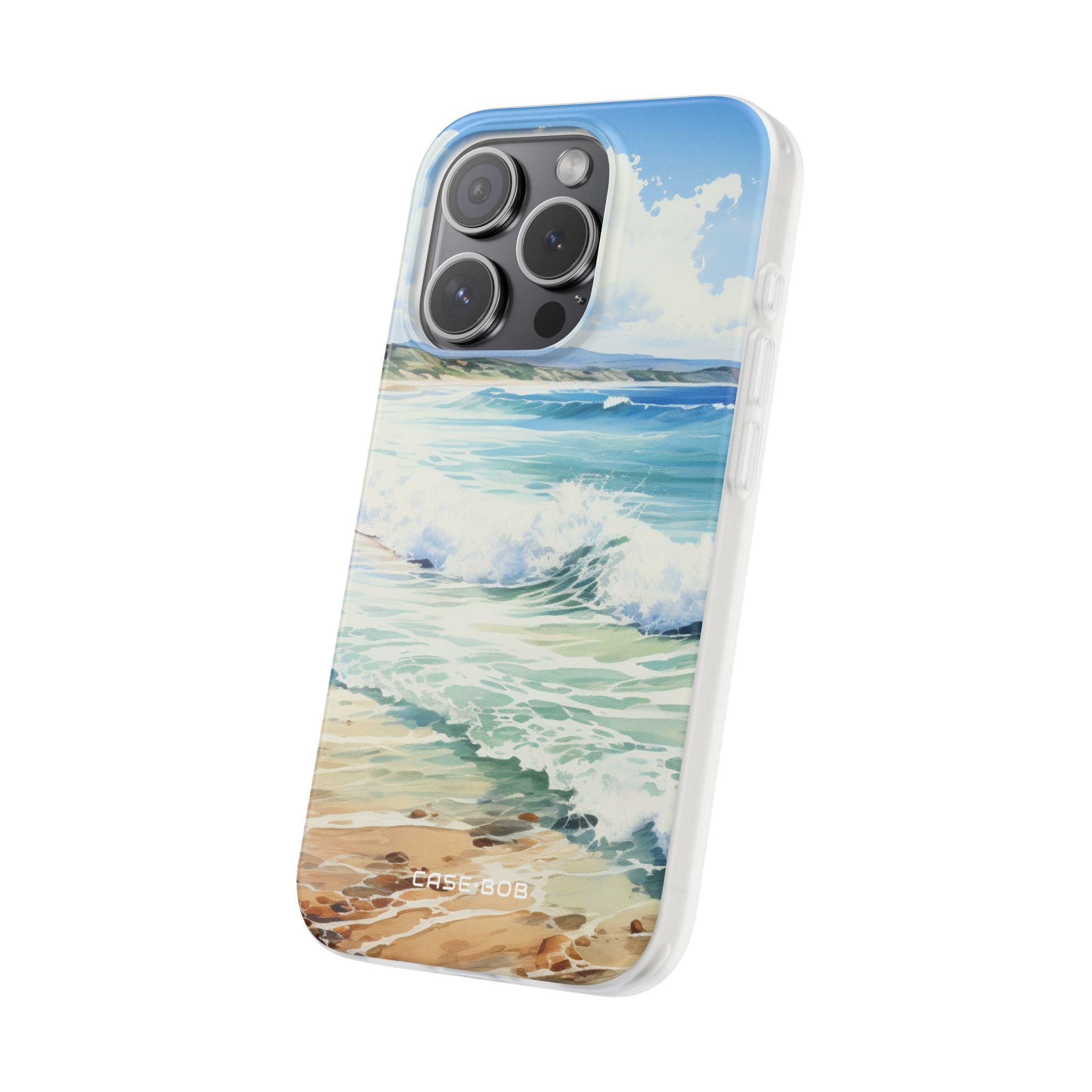 Foamy Wave Breeze iPhone 15 Pro Case - Soft