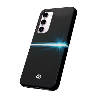 Blue Tough Phone Case for Samsung - Electric Cyan Ray