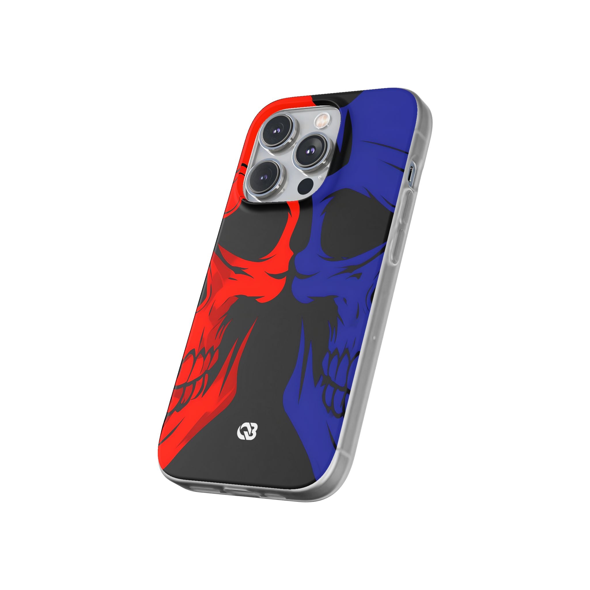 Crimson Cobalt Skulls · Soft Phone Case for iPhone