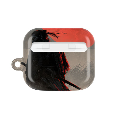 Crimson Moon Ronin · Hard Case for AirPods & AirPods Pro · Black