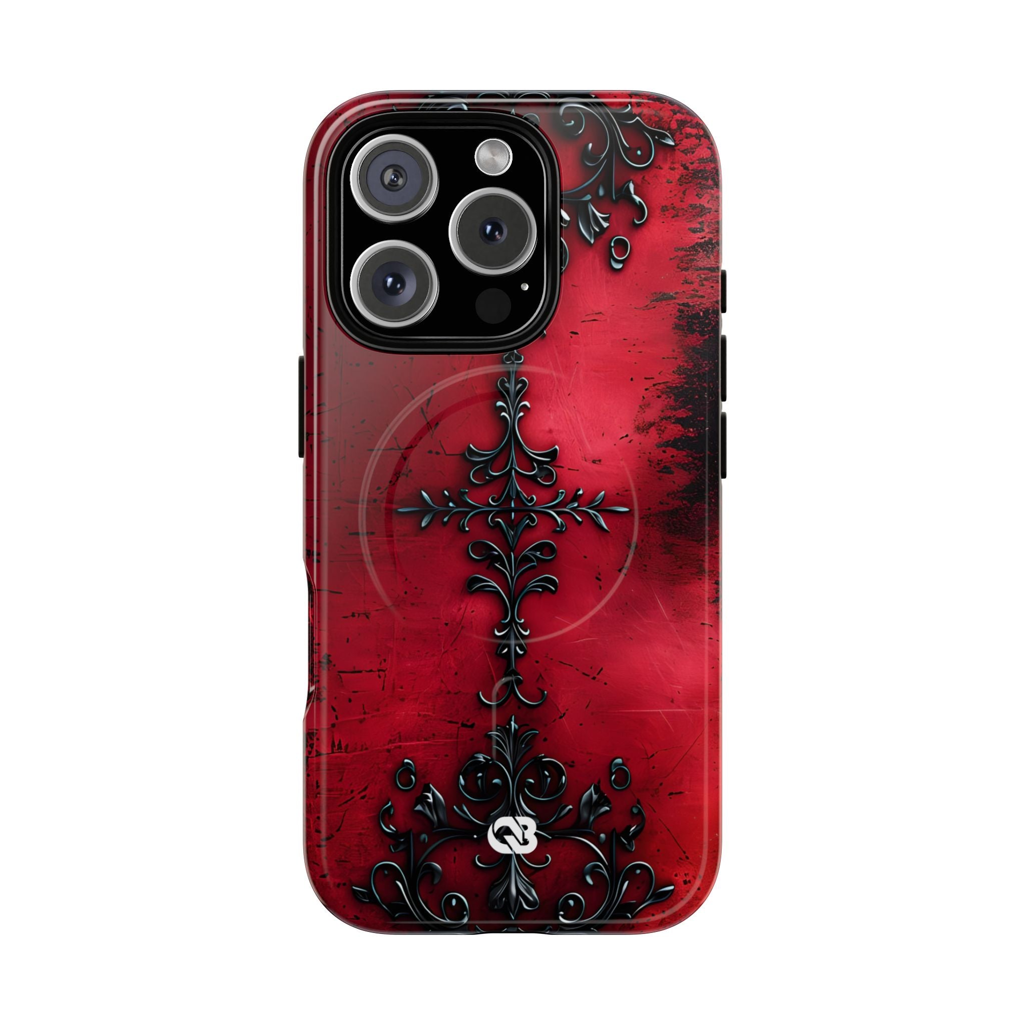 Crimson Gothic Filigree · Tough+ Coque de téléphone pour iPhone · MagSafe