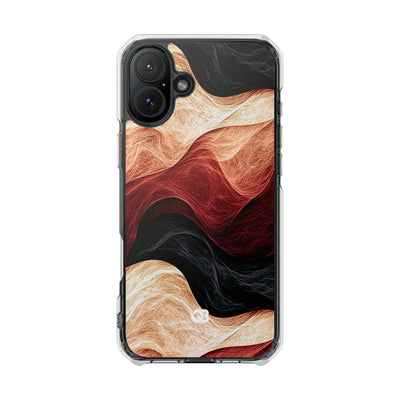 Ember Wave Dispersion · Clear Impact Magnetic Phone Case for iPhone · Red