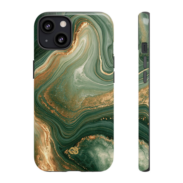 Jade Suminagashi · Tough Phone Case for iPhone · Green