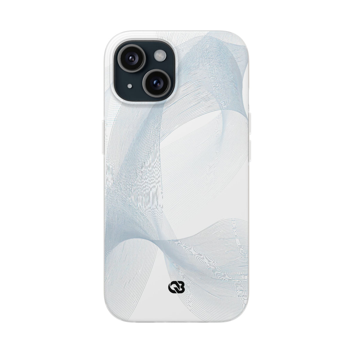 Glacial Contour Waves · Lite Phone Case for iPhone ·  White