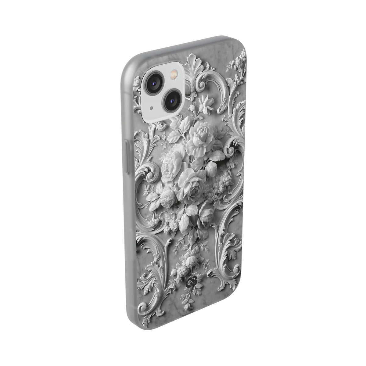 Rococo Marble Rose · Lite Phone Case for iPhone ·  White