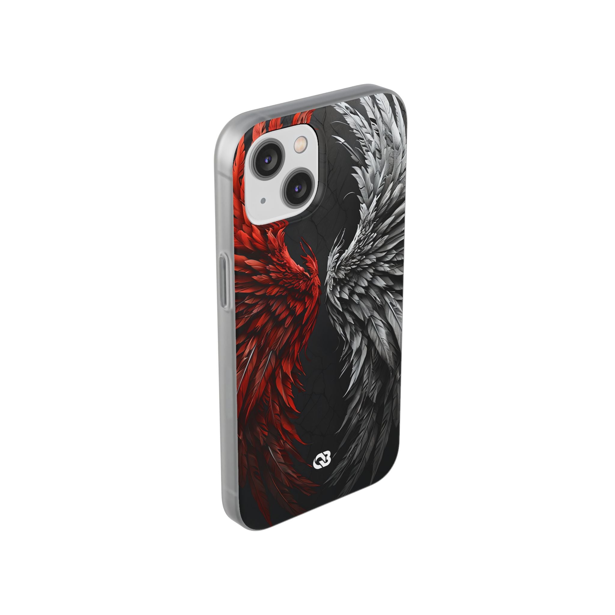 Split Crimson Wing · Soft Phone Case for iPhone