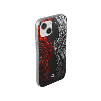 Split Crimson Wing · Soft Phone Case for iPhone