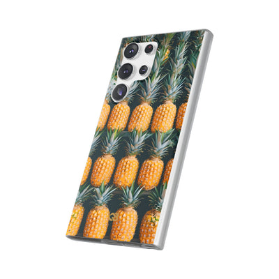 Gilded Pineapple Rows · Soft Phone Case for Samsung