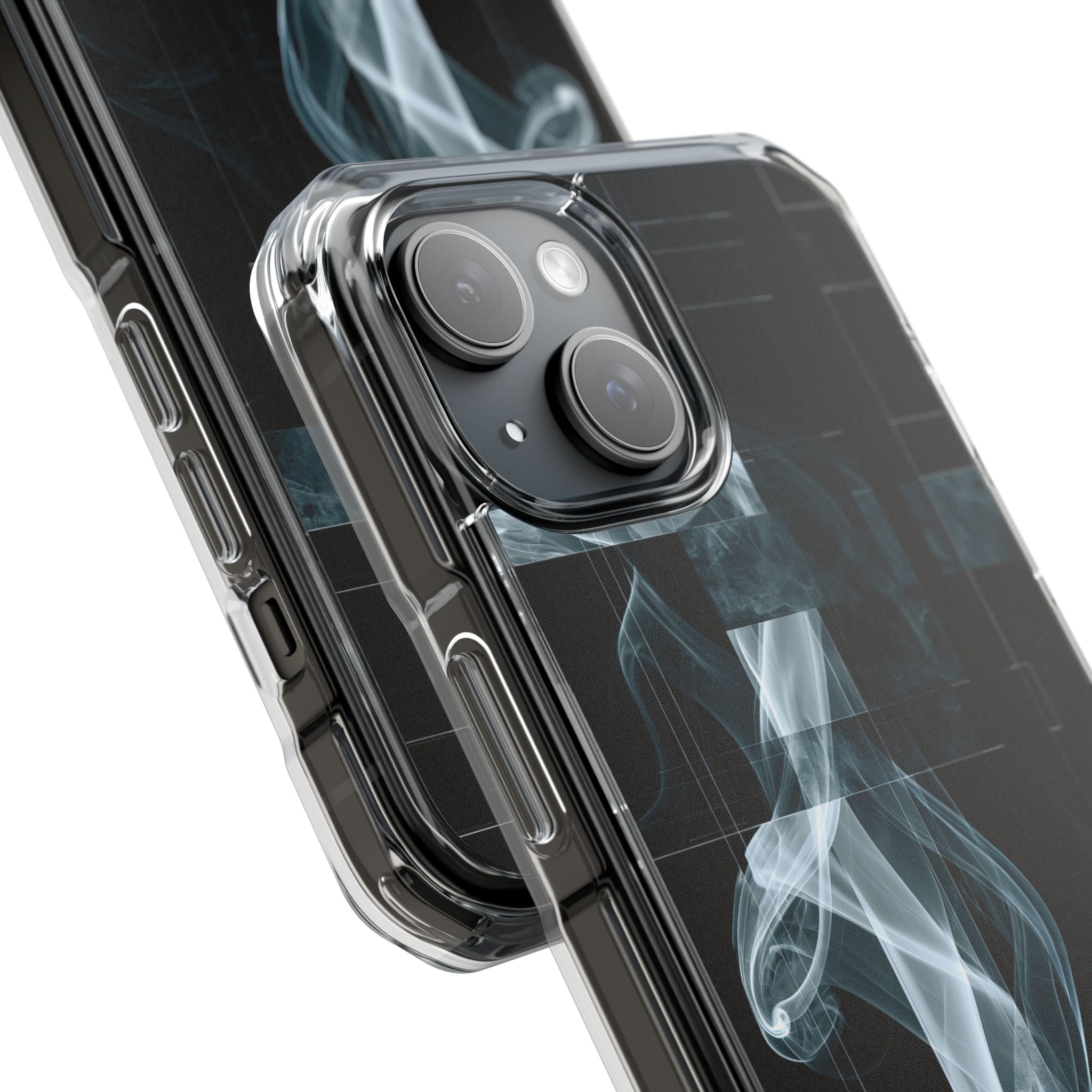 Black Impact MagSafe Phone Case for iPhone - Arctic Vapor Grid