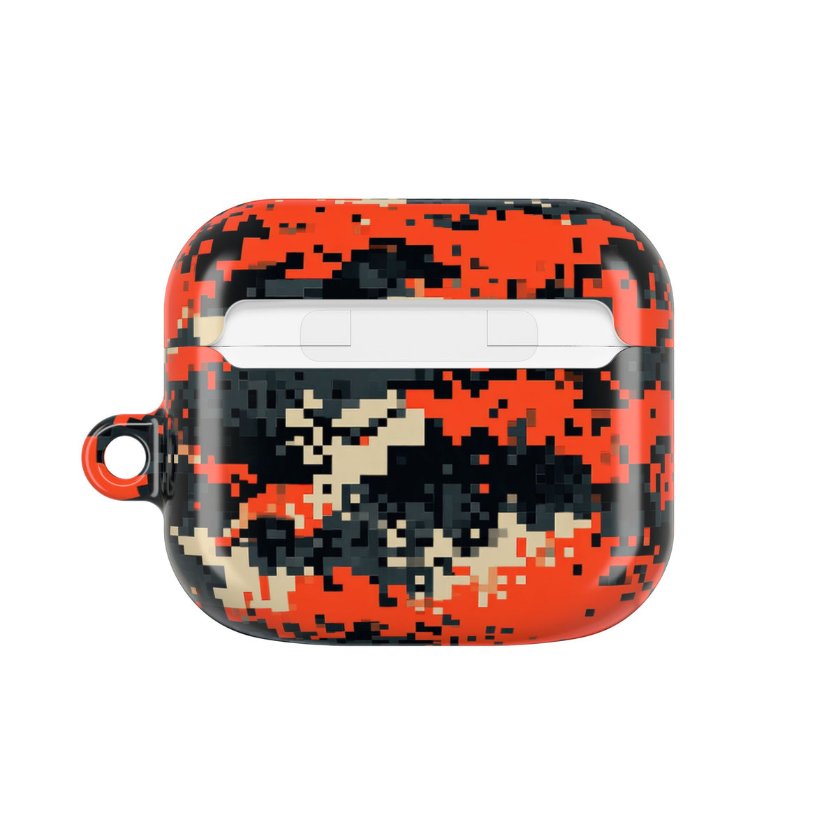 Signal Pixel Camo · Hard Case for AirPods & AirPods Pro · Orange