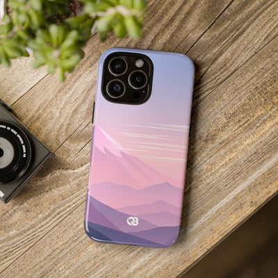 Purple Tough Phone Case for iPhone - Lavender Alpine Dawn