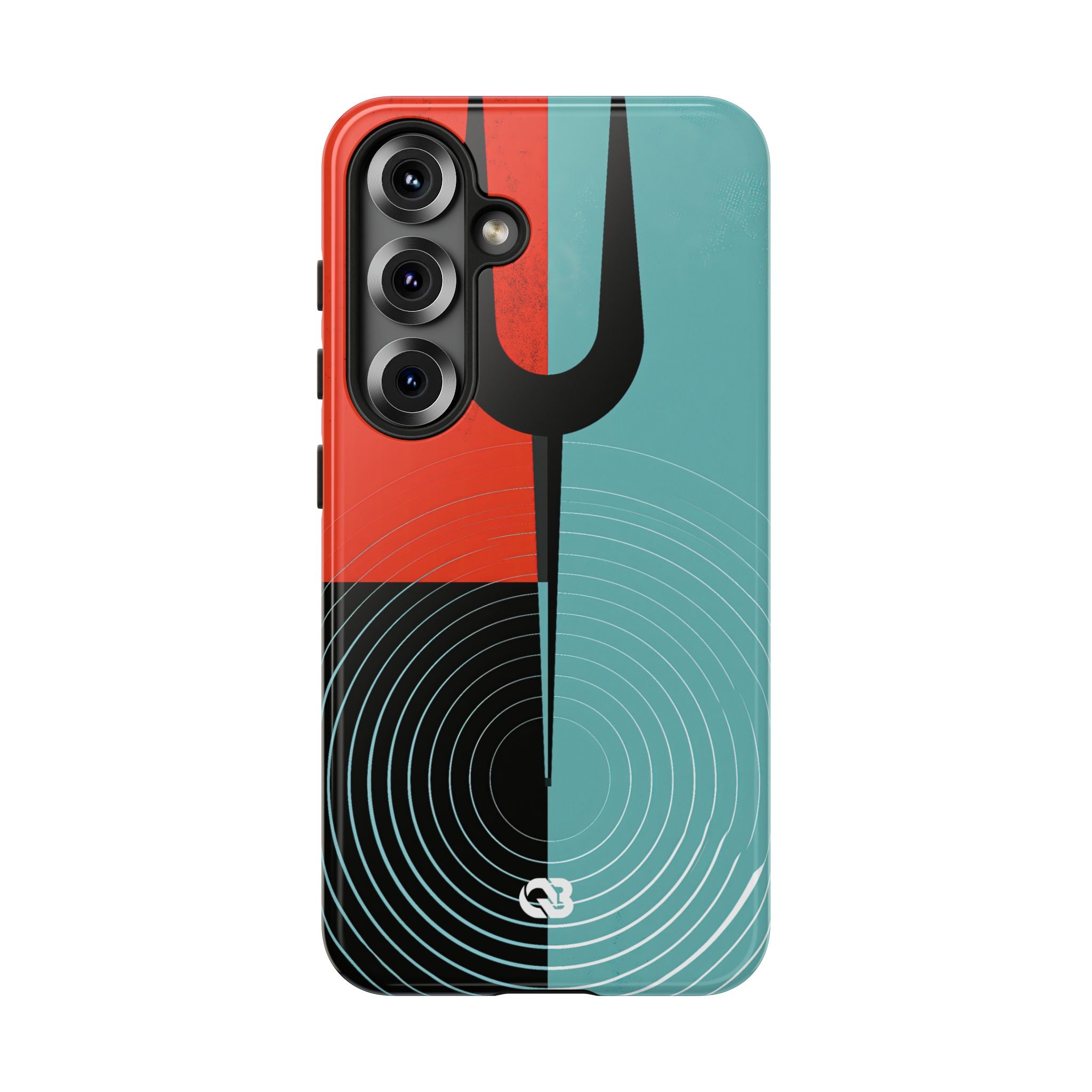 Teal Tough Phone Case for Samsung - Sonic Static Split