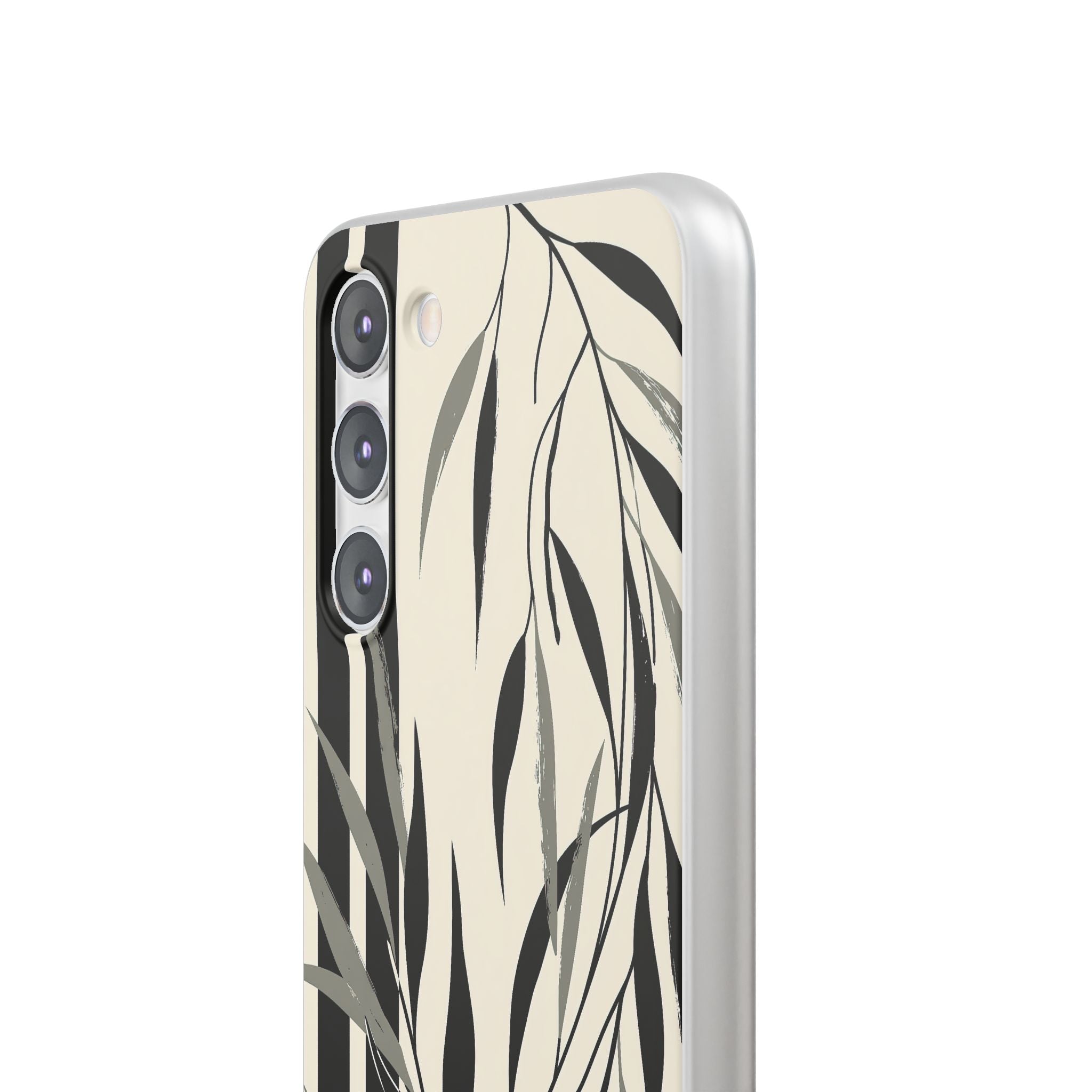Beige Lite Phone Case for Samsung - Soot Leaf Sketch