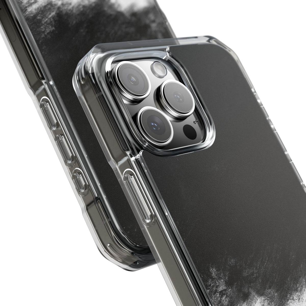 Crimson Void · Clear Impact Magnetic Phone Case for iPhone ·  Black
