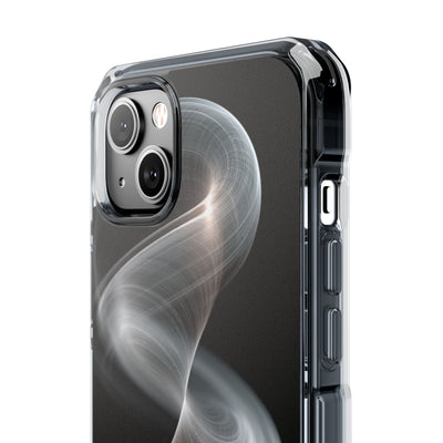 Luminous Vortex · Clear Impact Magnetic Phone Case for iPhone · Black