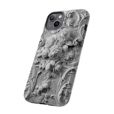 Rococo Marble Rose · Tough Phone Case for iPhone · White