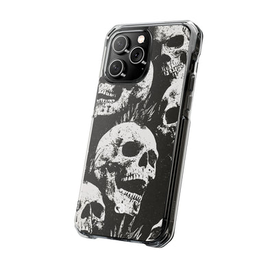 Punk Skull Riot · Clear Impact Magnetic Phone Case for iPhone · Black