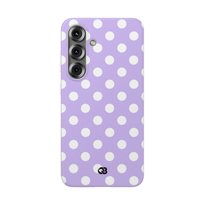 Lavender Polka Grid · Soft Phone Case for Samsung