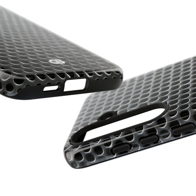 Brushed Perforated Steel · Tough Phone Case for Samsung · Silver