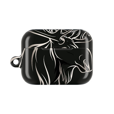 Nordic Moose Contour · Hard Case for AirPods & AirPods Pro · Black
