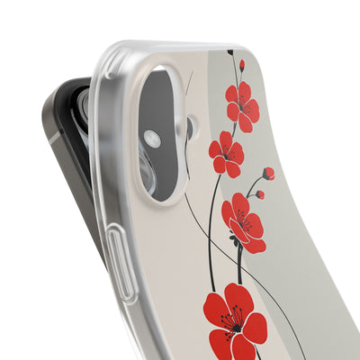 Red Lite Phone Case for iPhone - Crimson Plum Ink